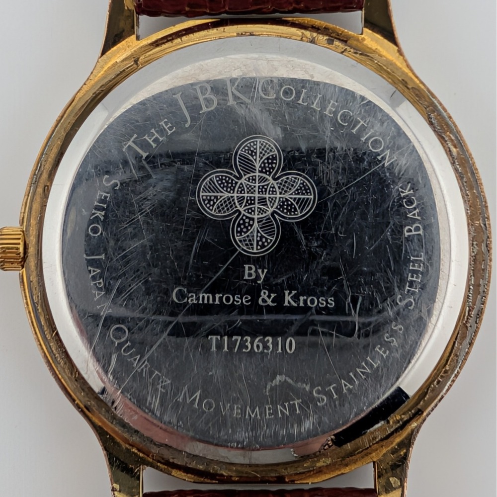 JBK Collection Jackie Kennedy Replica Watch Camrose & Kross Crystal Bezel Quartz - Picture 4 of 10